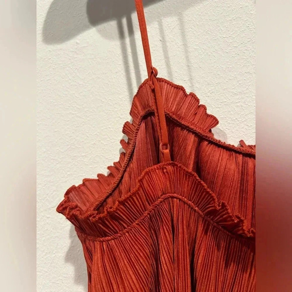 MADEWELL Nicole Ruffle Pleated Tank / Size Small / - Picture 8 of 10